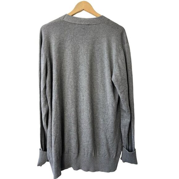 Officine Generale Sweater Men’s Grey Cardigan Italian Yarn Large - Picture 2 of 8